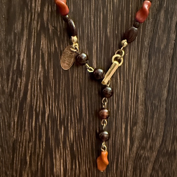 MIRIAM HASKELL Brown and Orange Beaded CHOKER - Picture 7 of 11